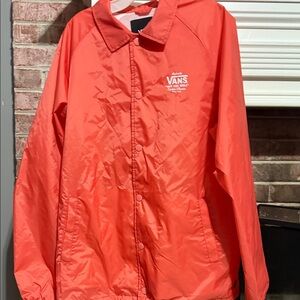 Vans Women's Vibrant Orange/coral Utility windbreaker Jacket size Large